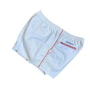 White Athletic Shorts with Red Trim - IVY PARK